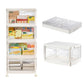 4 Tier Clear Storage Bins with Lids Stackable Plastic Bins with Wheels for Closet Bedroom Living Room