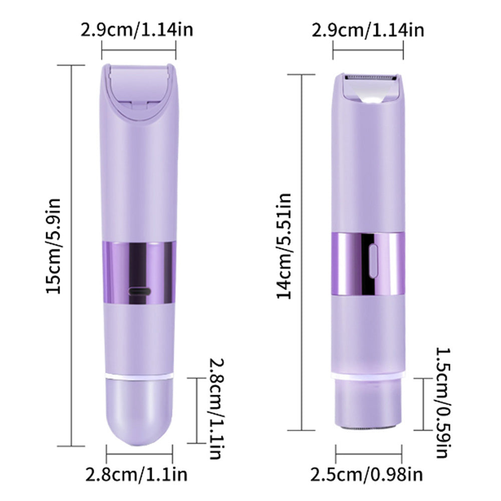Rechargeable Bikini Trimmer for Women Dual Head Electric Razor Body Hair Trimmer