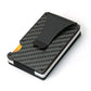 RFID Blocking Carbon Fiber Card Holder Slim Wallet for Men with Anti-Theft Protection