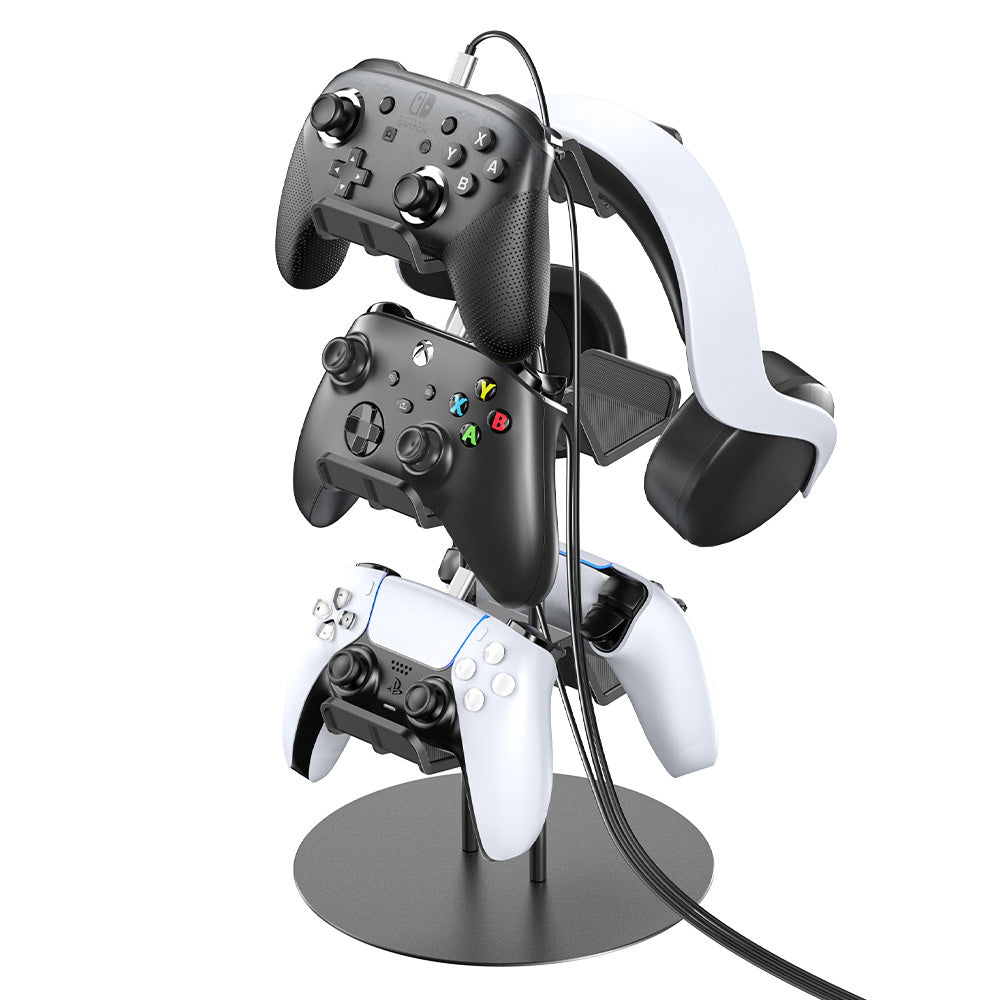 Universal Gaming Controller and Headphone Stand Aluminum Desk Organizer