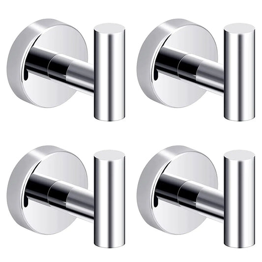 4Pcs Stainless Steel Wall Mounted Bathroom Towel Robe Hook