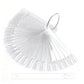 100 PCS Clear Nail Swatch Sticks with Ring Nail Art Swatch Set for Polish Display