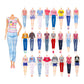 50Pcs Random Color DIY Doll Clothes and Accessories Gift Set for Girls