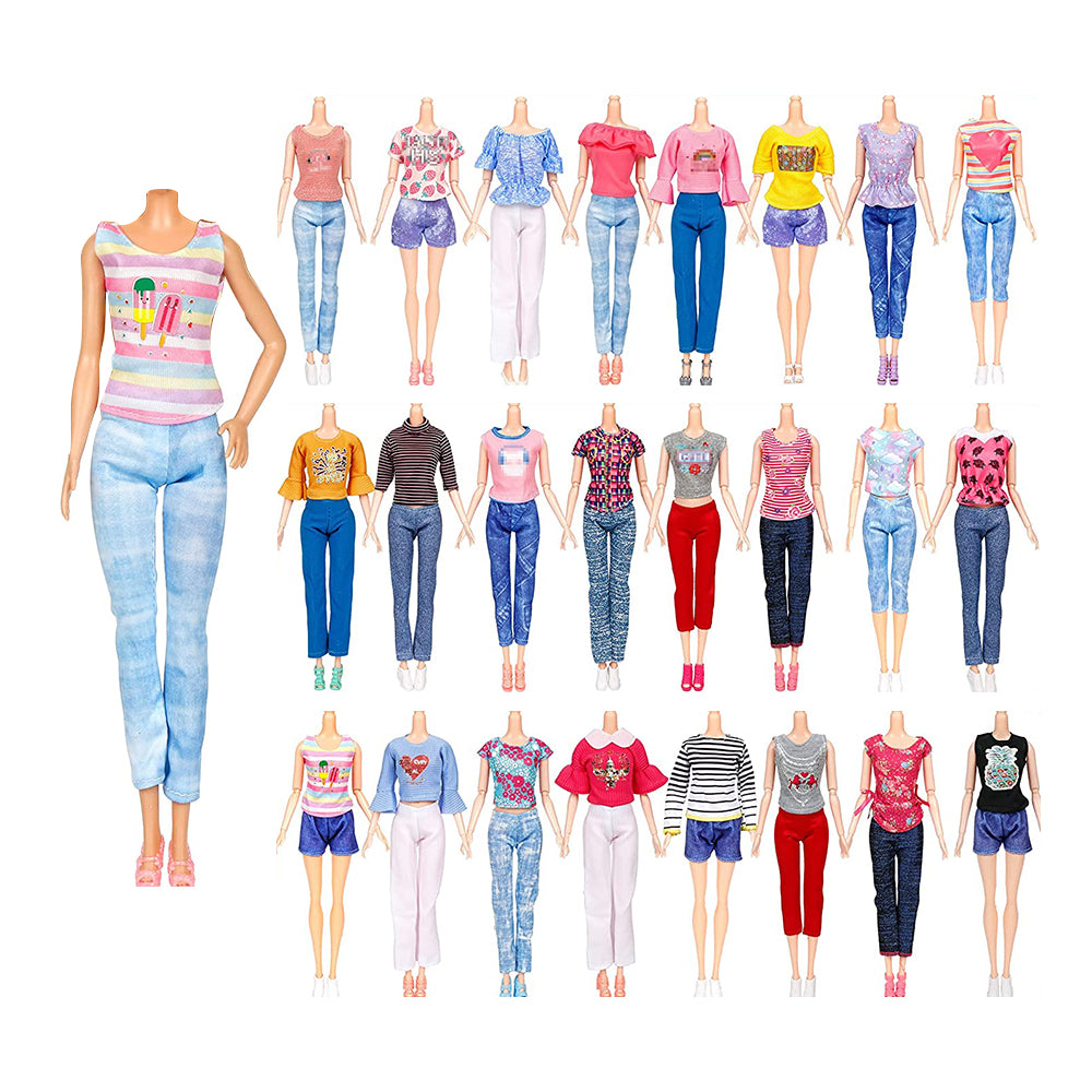 50Pcs Random Color DIY Doll Clothes and Accessories Gift Set for Girls