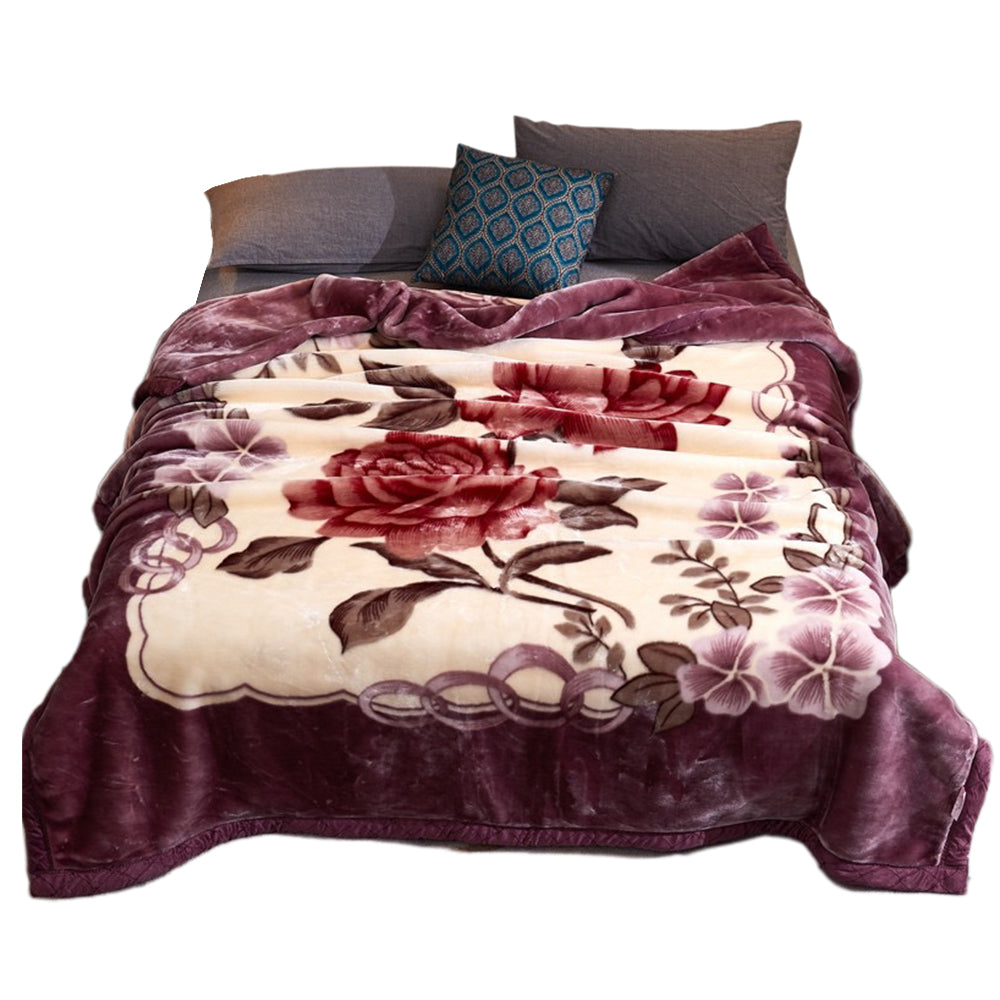 Double Layer Winter Warm Soft Raschel Blanket