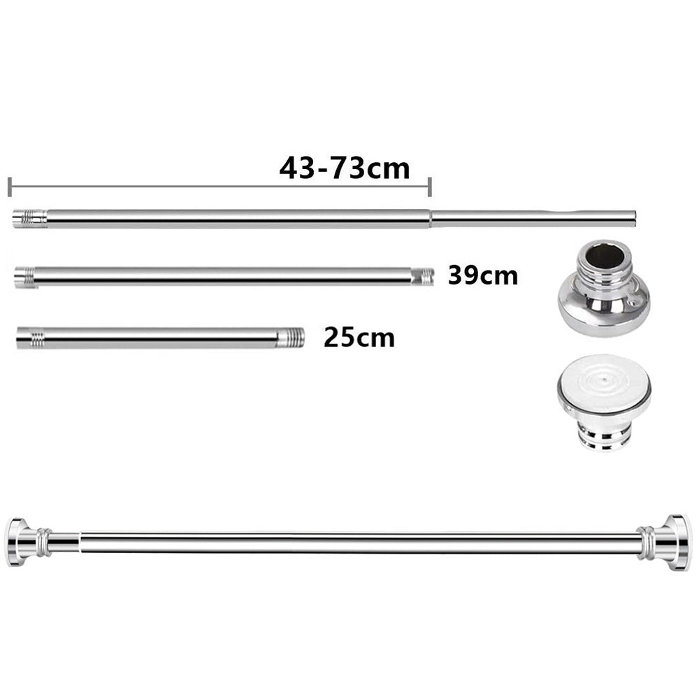Adjustable Tension Curtain Rod Telescopic Shower Pole for Bathroom