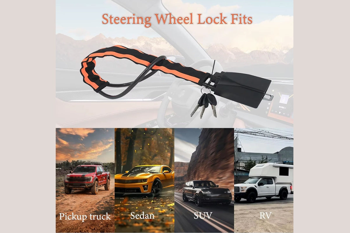 Car Steering Wheel Lock Buckle Security Lock for Vehicle Safety