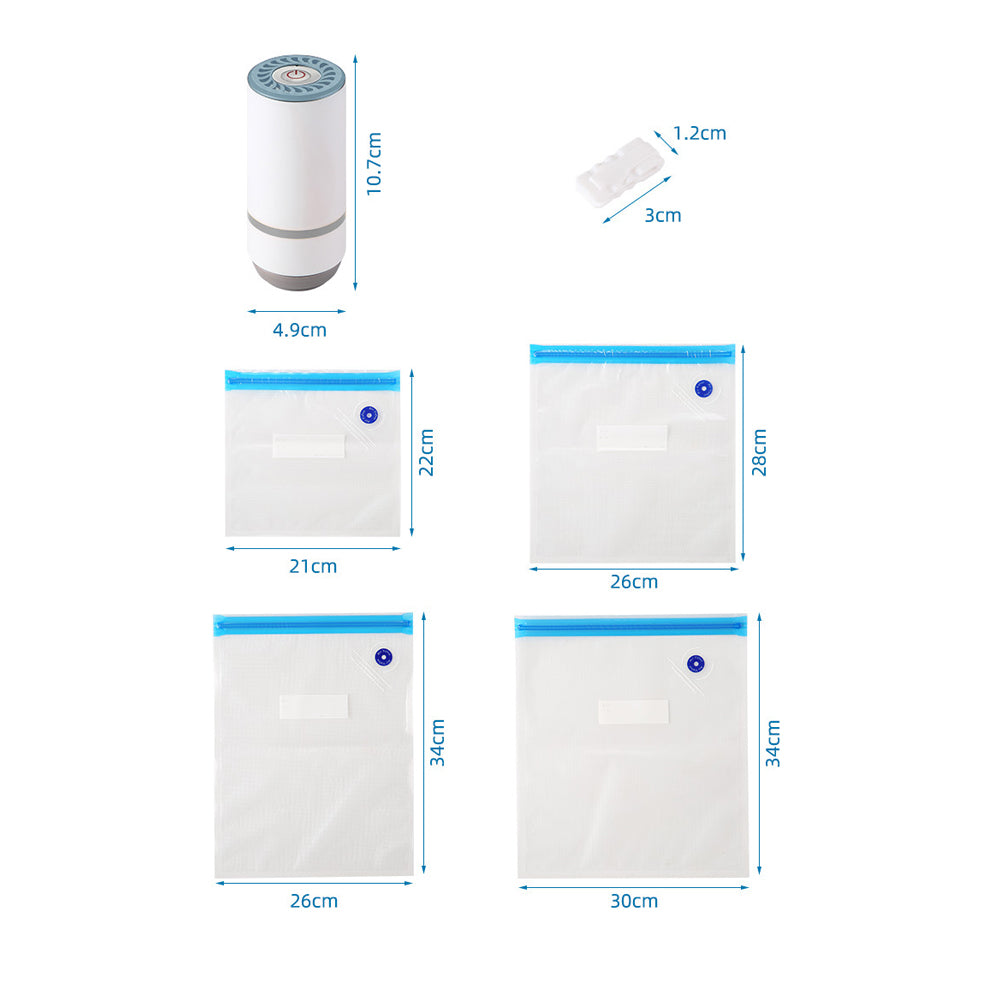 Handheld Electric Vacuum Sealer with 20Pcs Reusable Vacuum Seal Bags