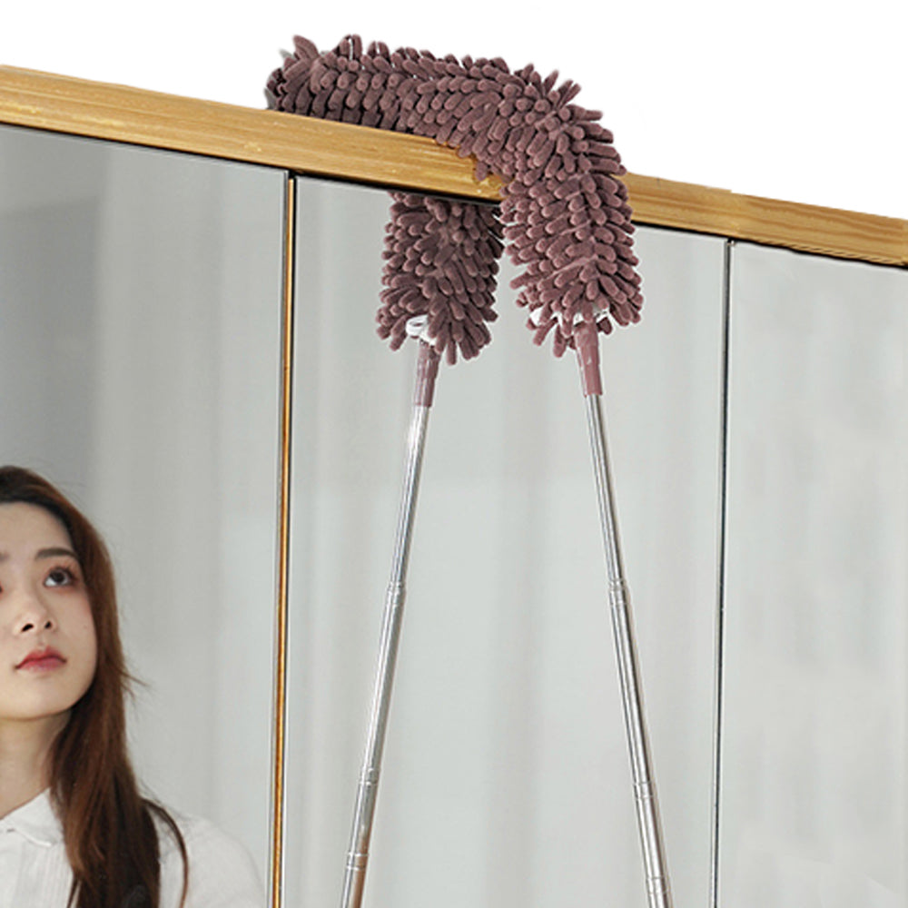 Extendable Chenille Duster with 2.5m Stainless Steel Pole and Flexible Head