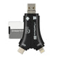 4-in-1 Multi-Interface Memory Card Reader with iPhone Charging Port