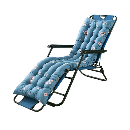 Floral Printed Lounger Chair Cushion with Anti-slip Ties