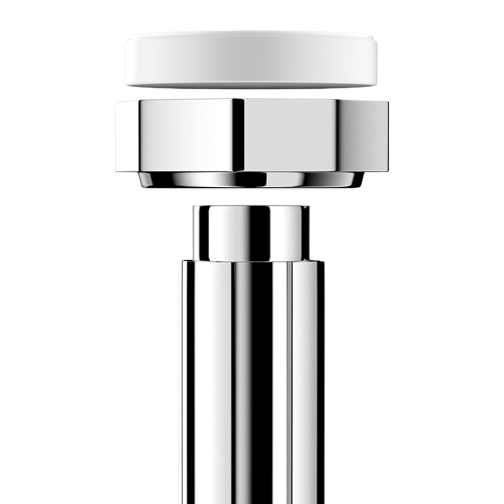 Adjustable Tension Rod Extendable Curtain Shower Closet Pole No Drill Telescopic-Silver