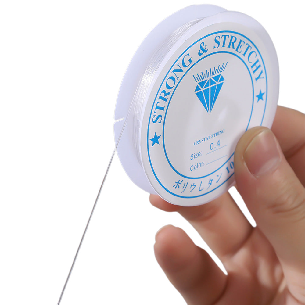 10 Rolls Transparent Elastic String Stretchy Beading Cord for Bracelet and Necklace DIY Making