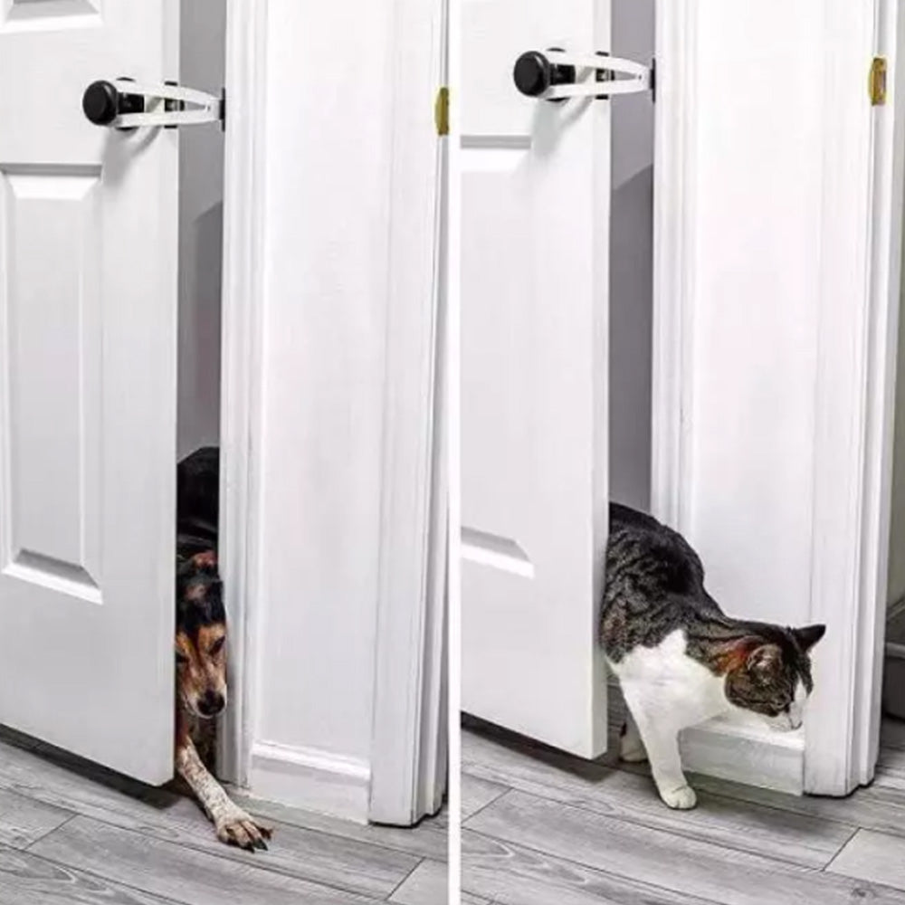Portable Adjustable Cat Door Latch Stopper