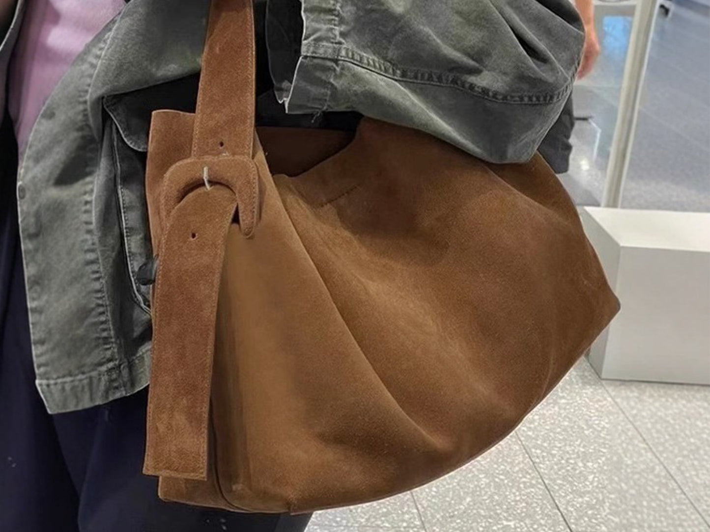 Suede Bucket Bag Tote Bag Shoulder Bag
