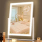 10X Magnifying LED Makeup Mirror 3-Color Dimmable 360-Degree Rotation Tabletop Vanity