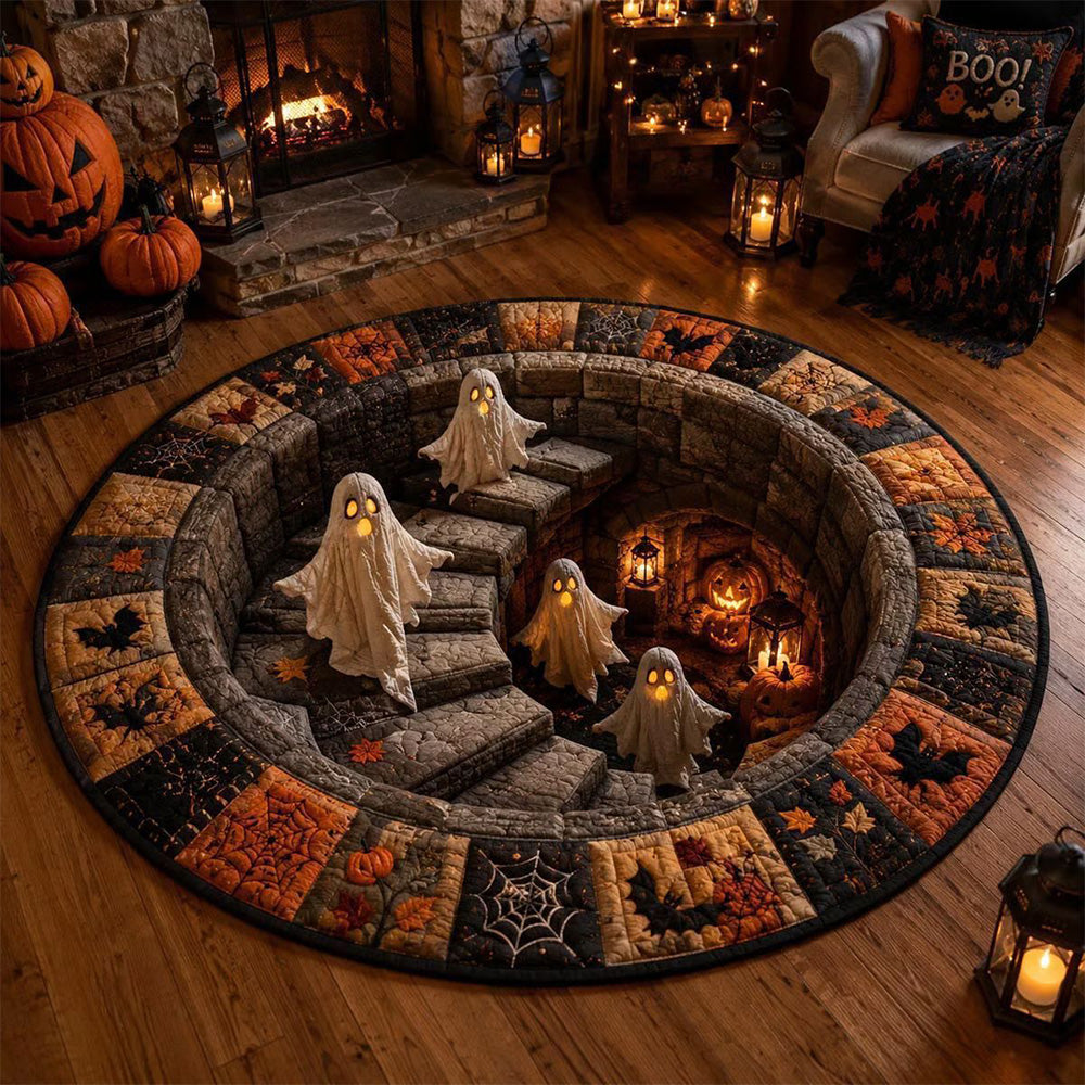 3D Round Non Slip Soft Halloween Rug for Living Room Bedroom-Style 1