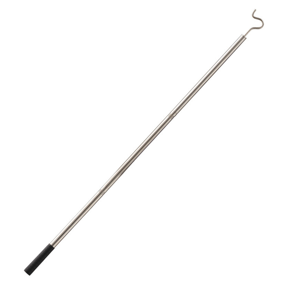 Clothes Hook Pole Stainless Steel Extendable with Sponge Handle for Hang Reach