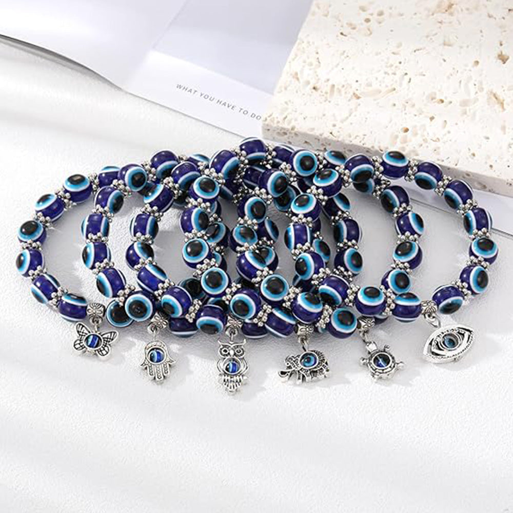 Turkish Evil Eye Bracelet Hamsa Hand Greek Mati Bangle Jewellery