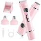 4-in-1 Women's Dual Heads Electric Shaver Cordless Body Hair Trimmer with 4 Heads Hair Removal Kit