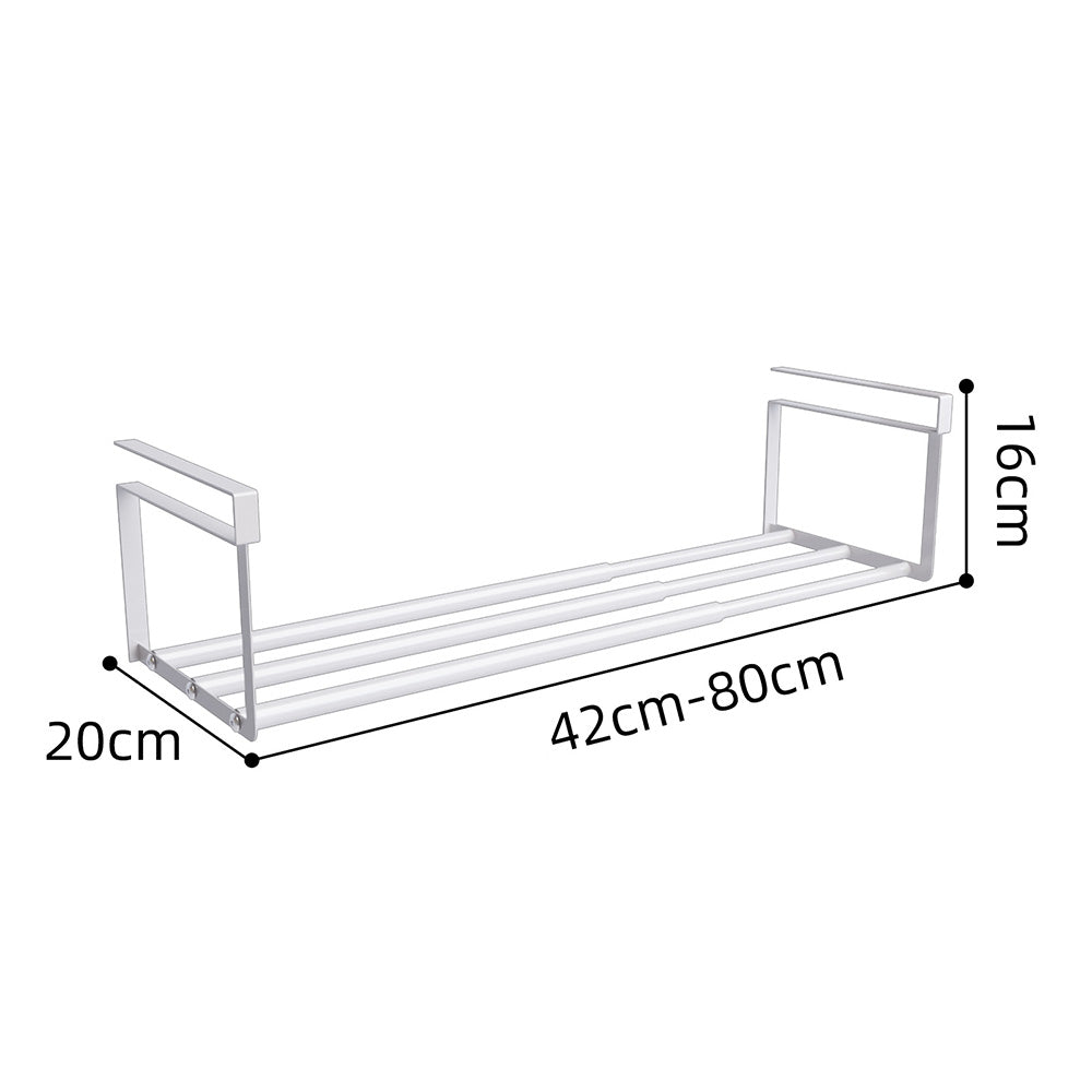 2 Pack Adjustable Shoe Shelf Space Saving Under Cabinet Shoe Rack for Closet White