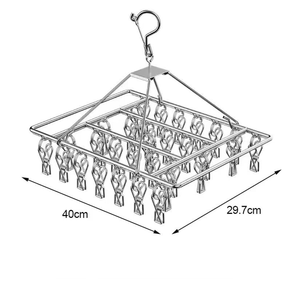 30-50 Pegs Stainless Steel Laundry Sock Underwear Clothes Dryer Rack Hanger