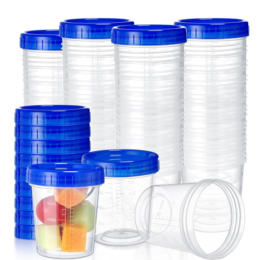 10Pcs 120ml Transparent Measuring Cup with Lids