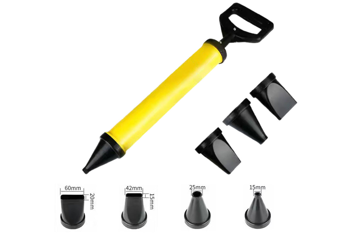 Grout Mortar Gun Syringe Pointing Grouting Tool with 4 Nozzles for Paving and Sealing