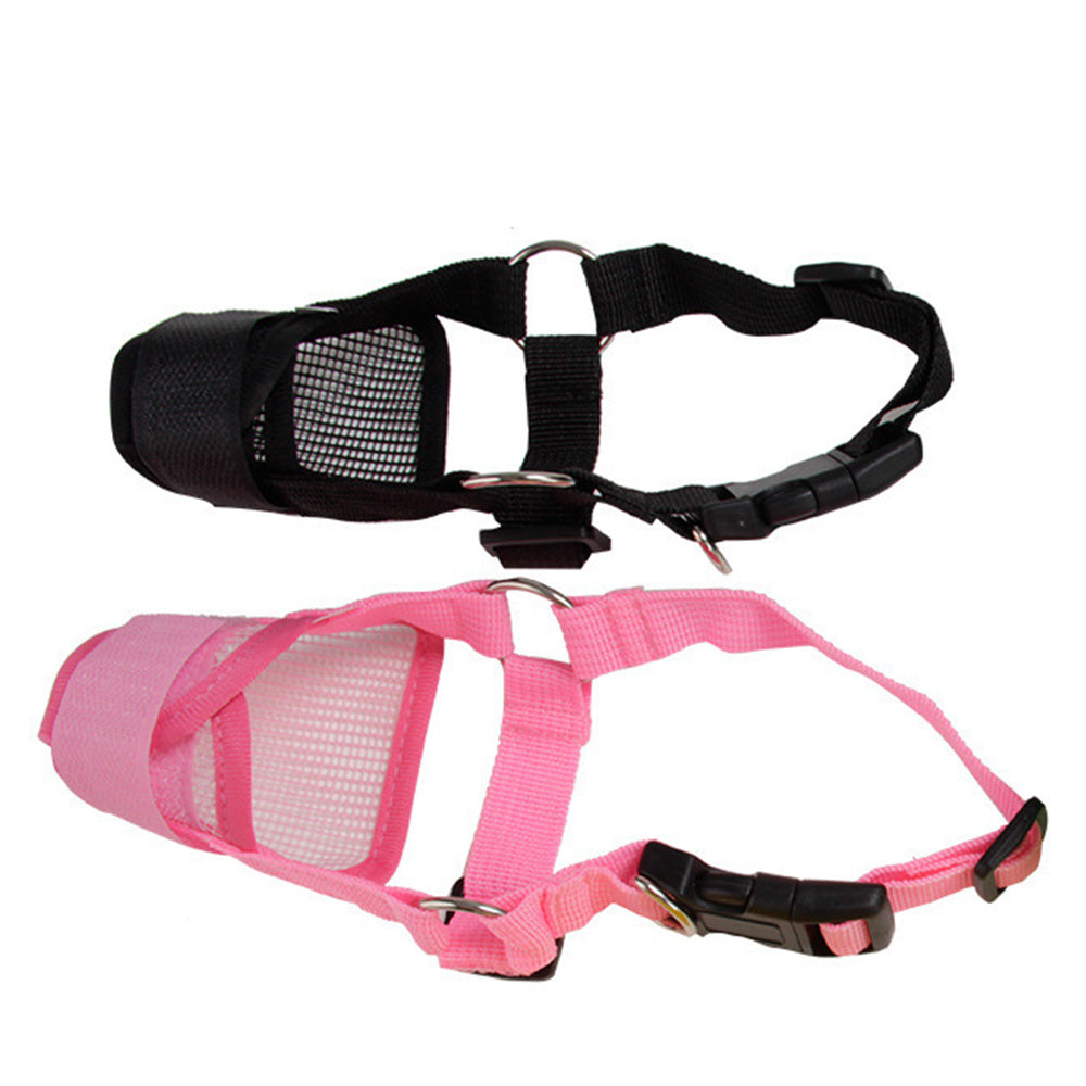2Pcs Dog Muzzle Anti Bite Chewing Mesh Mask Training for Small Medium Large Dogs-Style 2