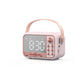 Vintage Portable Wireless Bluetooth Speakers with Alarm Clock for Kitchen Bedroom Home
