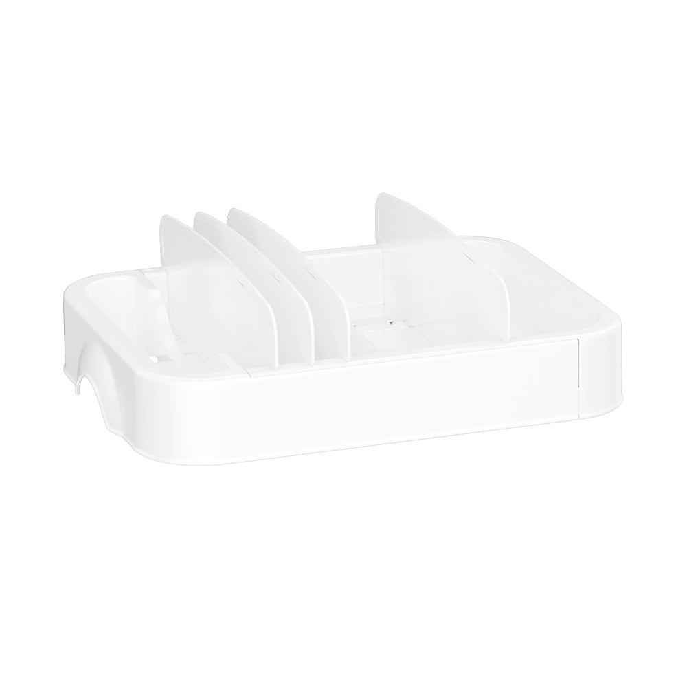 Expandable Food Container Lid Organizer with Adjustable Dividers