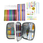 72-Piece Crochet Hooks Set with Knitting Needles and Sewing Tools for DIY with Storage Bag