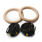 Wooden Gymnastic Rings Set Adjustable Fitness Rings for Home Workouts