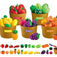 Pretend Play Food Set Cutting for Preschool Learning Kitchen Assorted Lot