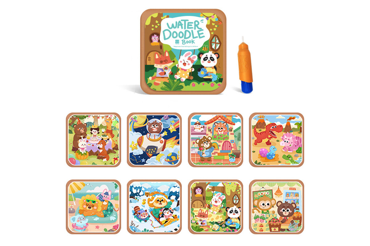 Reusable Water Coloring Book Water Doodle Book Toys Water Painting Book
