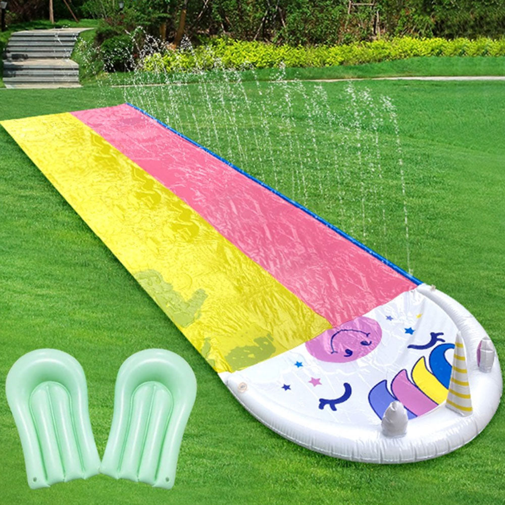 Water Slides and 2 Bodyboards Lawn Water Slide Summer Slip Waterslides