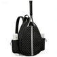 Multi-functional Sports Quilted Tennis Backpack Holds 2 Rackets