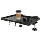 No Drill Foldable Metal Bedside Shelf with Cable Hole and 2 Hooks for Bed