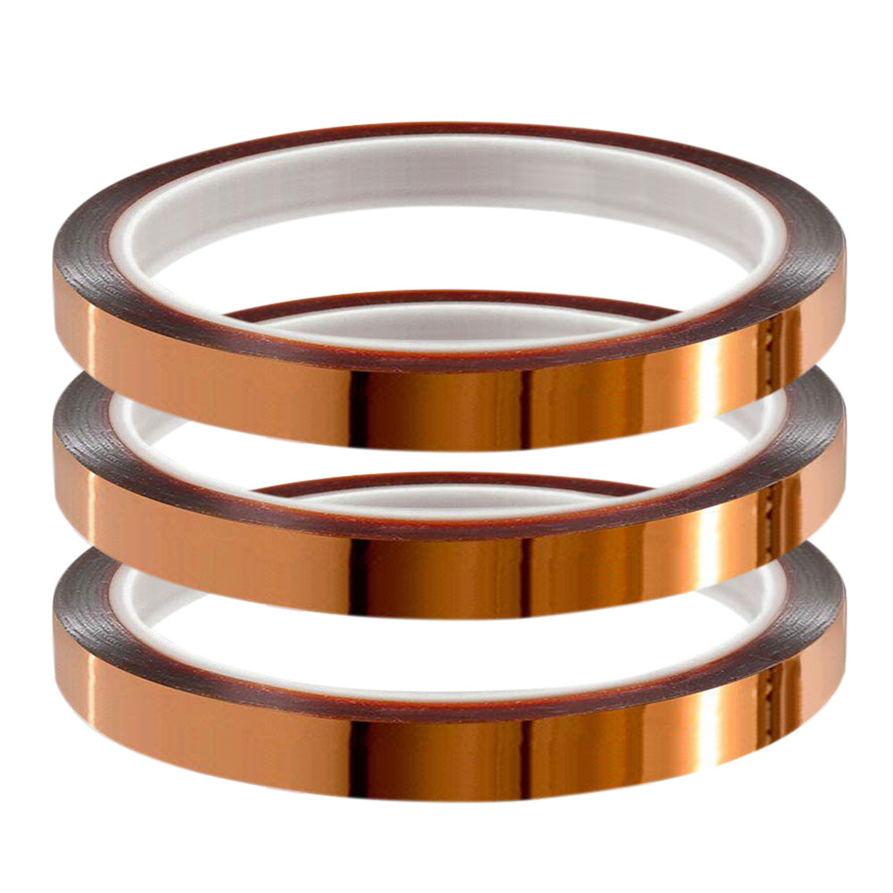 3 Rolls High Temperature Polyimide Tape for Sublimation Heat Transfer