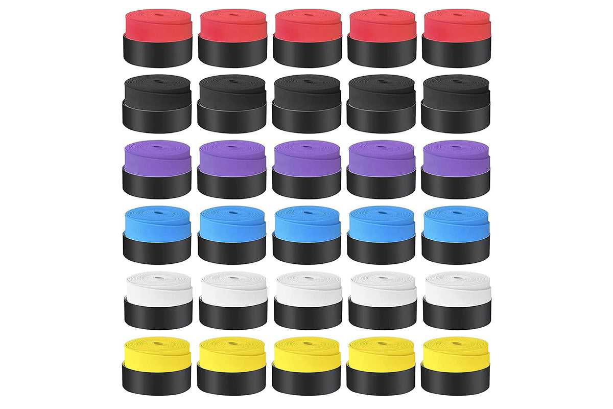 30Pcs Racket Grip Tape Non-Slip Sweat Absorbent Overgrip for Tennis Badminton