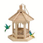 Hanging Bird Feeder House Wooden Parrot Feeding Station Bird Feeding Box