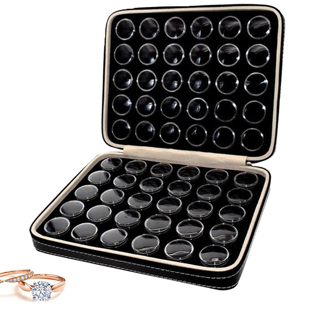 60 Compartment PU Rhinestone Gemstone Display and Storage Box