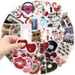 50 Pcs Aesthetic Downtown Girls Stickers Pack Vinyl Waterproof Stickers for Water Bottle Laptop