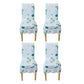 4Pcs Ruffled Stretch Dining Chair Covers