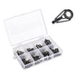 80Pcs Set Fishing Rod Eyelet Repair Kit Fishing Rod Tips for Freshwater Saltwater