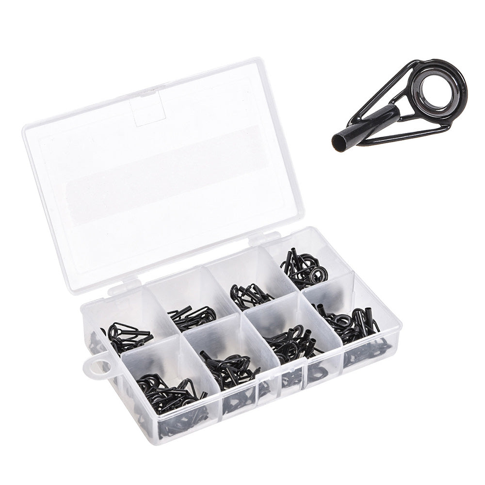 80Pcs Set Fishing Rod Eyelet Repair Kit Fishing Rod Tips for Freshwater Saltwater