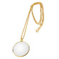 5X Magnifying Glass Pendant Necklace Elegant Round Monocle Lens for Ladies Mom