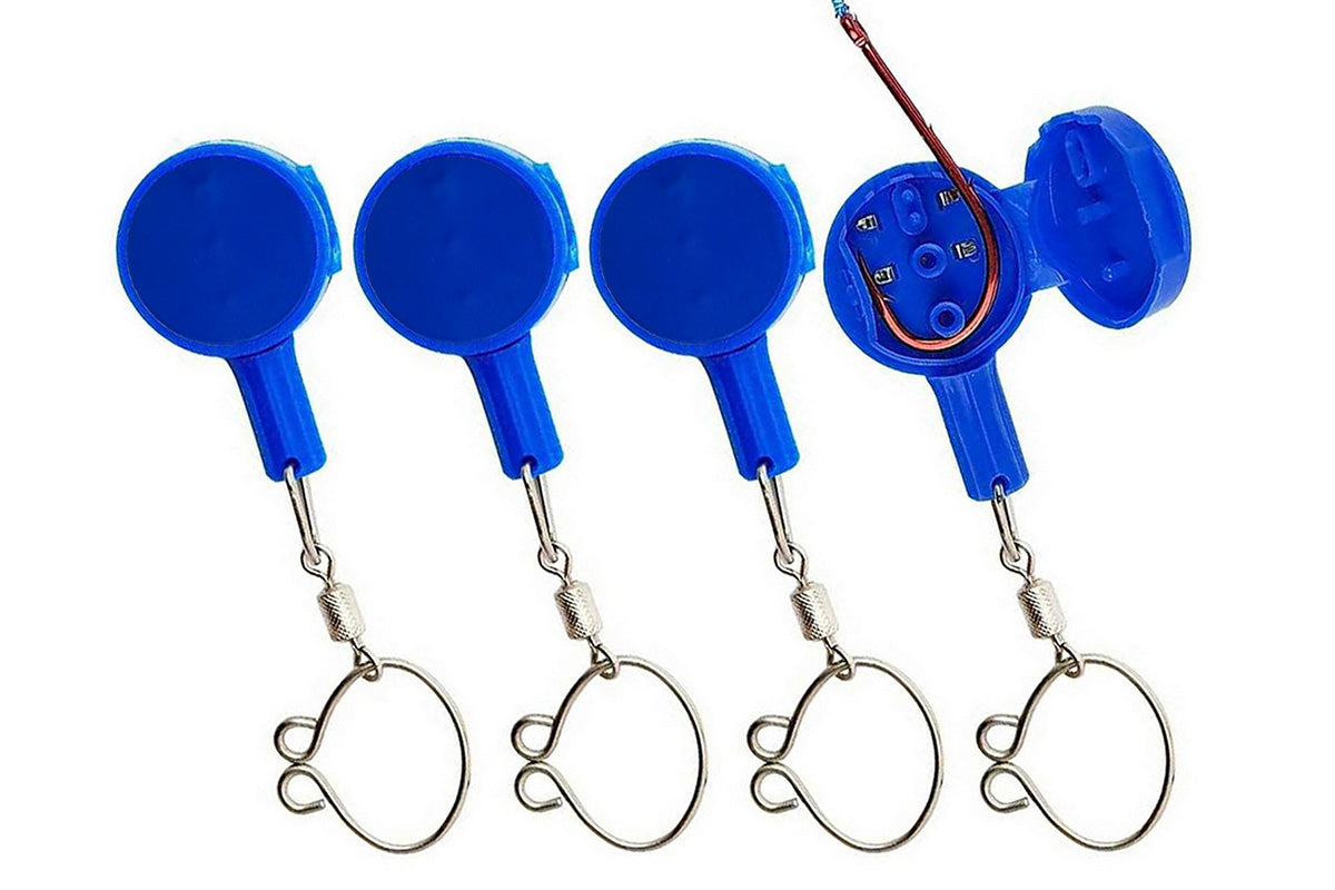 4pcs Fishing Knot Tying Tool with Hook Storage Line Cutter Quick Knot Tier