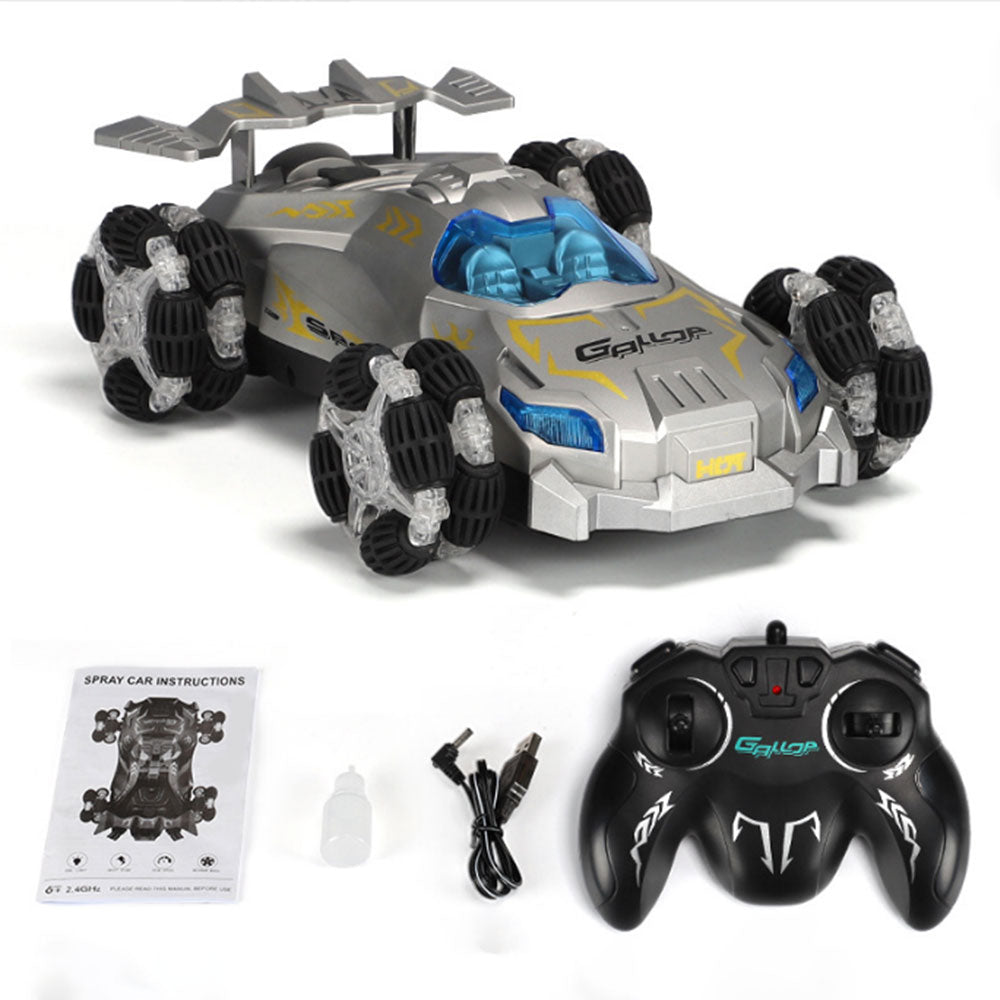 LED RC Car with Spray Off Road Drift Toy Remote Control Hand Gesture Sensing Stunt Buggy
