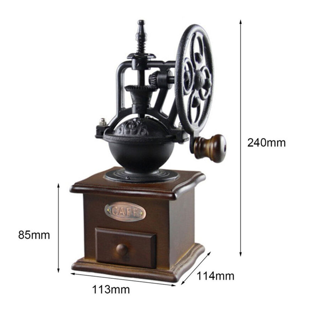 Vintage Manual Coffee Bean Grinder Machine